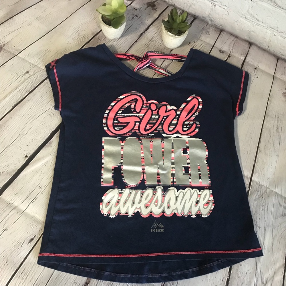 🌸5/$25 Girls short sleeve top, size 7/8 Girl Powr